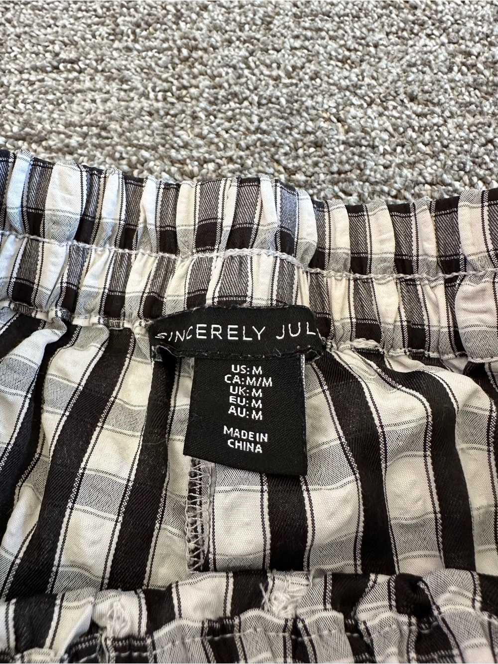 Sincerely Jules Black & White Gingham Wide-Leg Pants - Picture 2 of 3